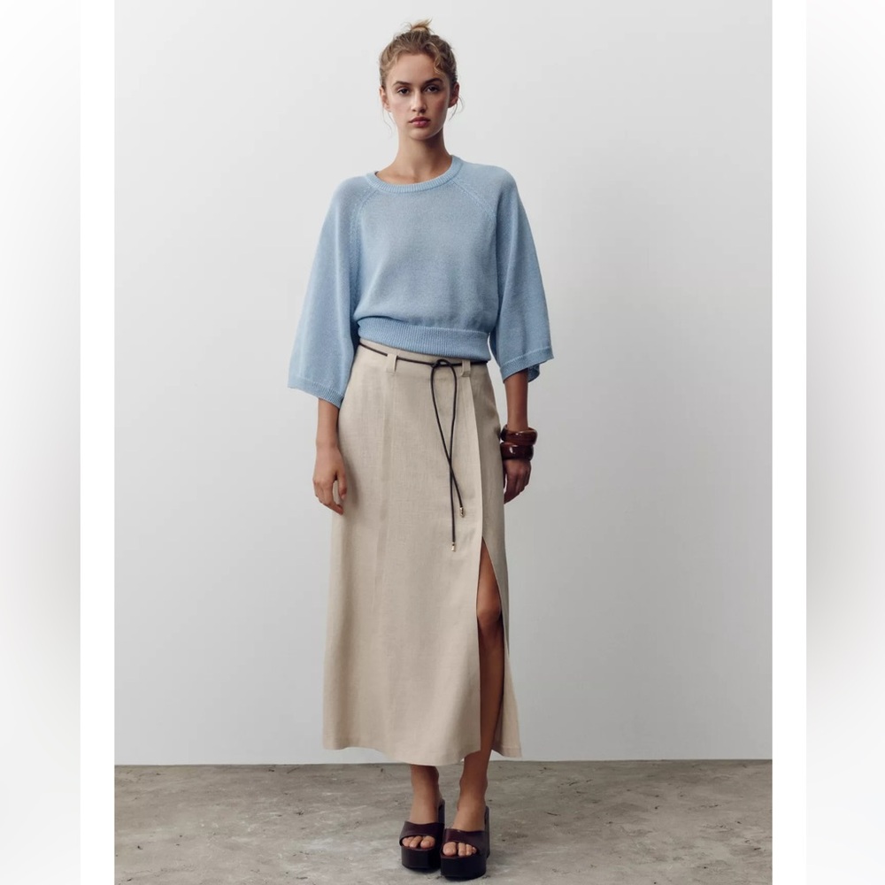 💫 Zara Maxi Skirt with Belt - NEW 💫 - Picture 11 of 14